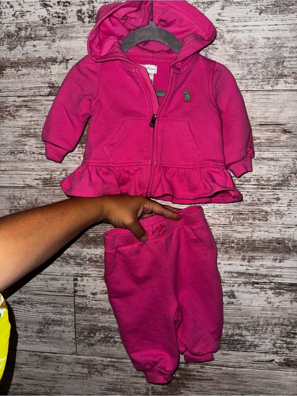 Ralph Lauren Hot Pink Hoodie and Jogger Set